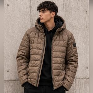 Men's Project Raw Brown Puffer Jacket